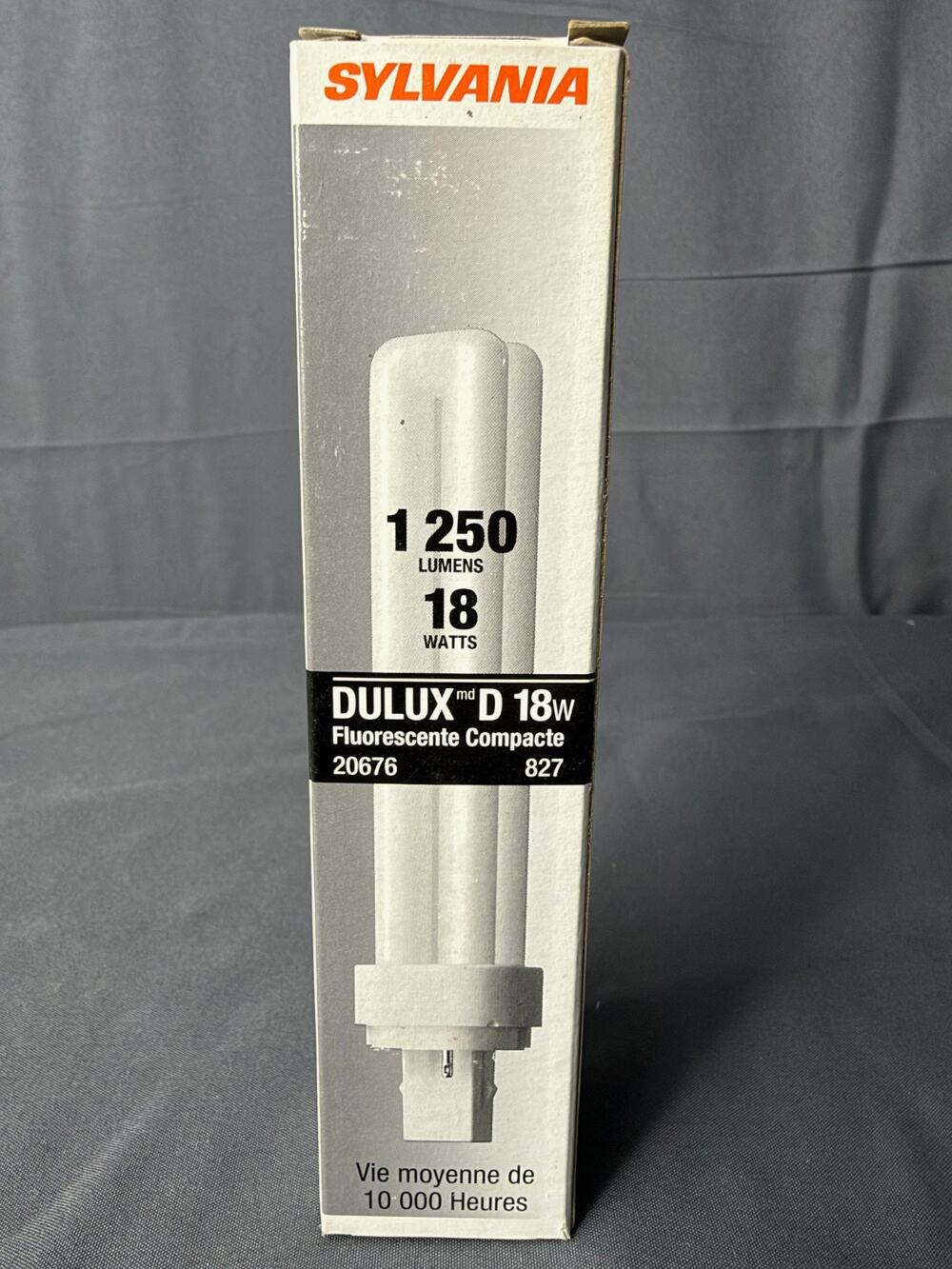 Sylvania Dulux D 18 Watt Compact Fluorescent Lamp 827 20676 NIB